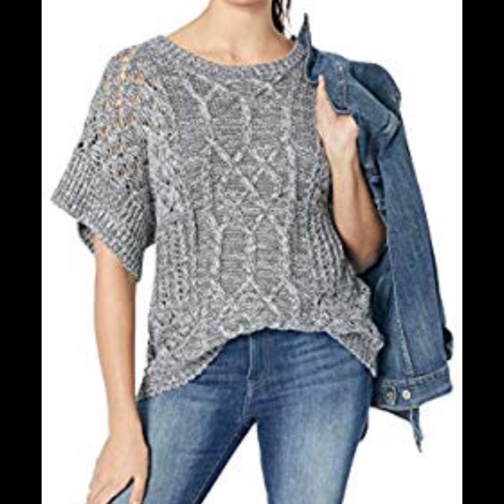 Prana | Gray Patchwork Athletic Sweater Medium - image 1